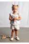 Baby Girl Linen Shorts Set Beige