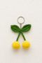 Hand Knitted Cherry Keychain Car Key Ornament Women's Bag Accessory