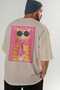 For the Love of Cats 118 Cat Printed Beige Oversize T-Shirt 100% Cotton Unisex Cat Lover Premium Design - 7