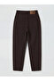 Brown mom fit women's jean pants - 2