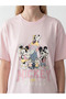 Pink Mickey Mouse Printed Women's T-Shirt - 6