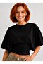 Natural Viscose Blouse with Wide Sleeves and Fitted Waist