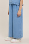 Washed Wide Leg Pants with Elastic Waist - 3