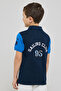 Color Block Polo T-Shirt with Short Sleeves - 5