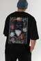 44 Cats for the Sake of Cat Love Printed Black Oversize T-Shirt 100% Cotton Unisex Cat Lover Premium Design - 7