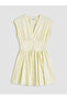 Xside Yellow Drawstring Waist Mini Dress - 5