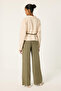 High Waist Washed Gabardine Pants - 4