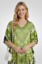 Women Graphic Print Kaftan Maxi Dress, Olive - 2