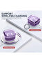 Samsung Galaxy Bud 4 Pro Case/Buds4 Case Clear Lock Clip with Phone Stand -Purple - 4