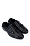Men's Genuine Leather Black Classic Shoes - 2