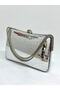 Women's Crocodile Silver Evening Dress Clutch Chain Strap Hand and Shoulder Wedding Engagement Evening Bag