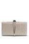 Varol 721 Box Laser Women's Evening Dress Bag Gold - 2