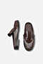 Isabella Brown Patent Leather Unisex Daily Closed-Front Flat Sole Comfortable Stylish Sabo Loafer Moccasin Slippers - 5