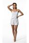 Termal Jakar Kalp Desen Beyaz İp Askili Shorts Set
