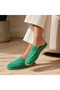 Mule Genuine Leather Green Suede Women's Slippers Comfortable Fit Daily Lightweight Women's Shoes - 5