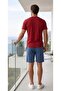 Men's Cotton Combed Shorts Set - Relaxed Fit Short Sleeve T-Shirt & Shorts Combination - 2
