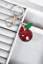 Luxury Design Silvery Apple Model Women's Bag Ornament Charm and Keychain - 2