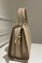 Bag with Sewing Ribbon Detail, Hand Grip and Chain Strap - 3