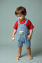 Denim Overalls Buttoned T-Shirt Summer Baby Boy 2-Piece Set - 2