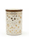 Cream & Gold Ceramic Canister with Lid | 15×10 cm
