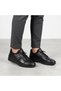 Rubber Tied Stretchy Laser Printed Fabric Banded Model Men's Genuine Leather Daily Casual Shoes