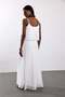 White Pleated Chiffon Dress 00778 - 3
