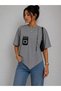 Mooda Women's 100% Cotton Printed Casual Oversize Asymmetrical Cut T-Shirt