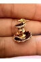 Women's Coffee Tea Cup Figured Gold Color Fun Design Gift Earrings - 4