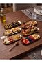 Set of 6 Gold Oval Metal Presentation Plates and Appetizer Plates - 10X26 cm - 3