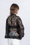 Women's Summer Black Alessa Bohemian Tulle Lace Long Sleeve Jacket Blouse Stylish Casual 8637 - 4
