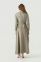 Embroidered Zippered Flounce Gray Suit 1881 - 6