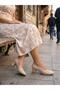 9640 Nur Stone Detailed Comfortable 5 cm Low Heeled Women's Shoes - 3