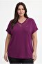 Women's Plus Size Purple Blouse with Tulle Detail on the Back and Stones - 2