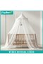 Baby Mosquito Net, Kids Bed Canopy with Stand, Toddler Nursery Room Crib Hanging Curtain, Children Reading Nook Decoration, Princess Girls Fairy Castle Canopy, Adjustable Height