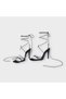 Women's Stone Detailed Ankle Strap Evening Dress Shoes Black - 4