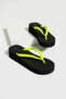 Pamela Women's Neon Green Iconic 4.5 cm Platform Sole Flip-Flops Comfortable Summer Slippers - 2