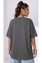 Women's oversized casual t-shirt crew neck free life smoked - 7