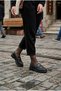 Ventes 35842 Black Leather Buckle Detailed Comfortable Loafer Women's Shoes - 6