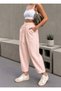 Women's Powder Linen Fabric High Waist Shalwar Baggy Trousers