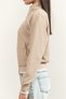 Sarah Women's Active Zipper Sweatshirt Beige - 3