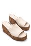 Vesper Rosa Women's Slippers 00121916 Beige Wrinkled Patent Leather