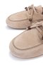 Women's Genuine Leather Beige Suede Loafer Shoes - 5