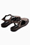 Kiera Genuine Leather Mink Suede Belted Women's Sandals - 7