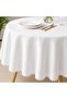 180 cm Round Fiber Lined Wipeable Oilcloth Tablecloth - 2
