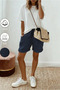 Women's Comfortable Cut Summer Shorts with Elastic Waist and Pockets - 2