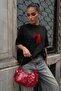Women's Oversize T-Shirt Noir Cat Printed Black – Crew Neck, Comfortable Fit, 100% Cotton - 6