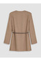 Nevavm Women's 100% Linen Jacket with Belt in Contrast Color - 6