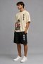 100% Cotton Oversize Men's T-Shirt Shorts Set Streetwear Summer Casual Fit - 3