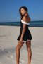 Roselenda Midnight Black Strapless Mini Dress Off the Shoulder Chic Party Event Dress - 8