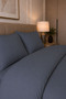 Melodi Plain Cotton Satin Double 4 Piece Duvet Cover Set - 2
